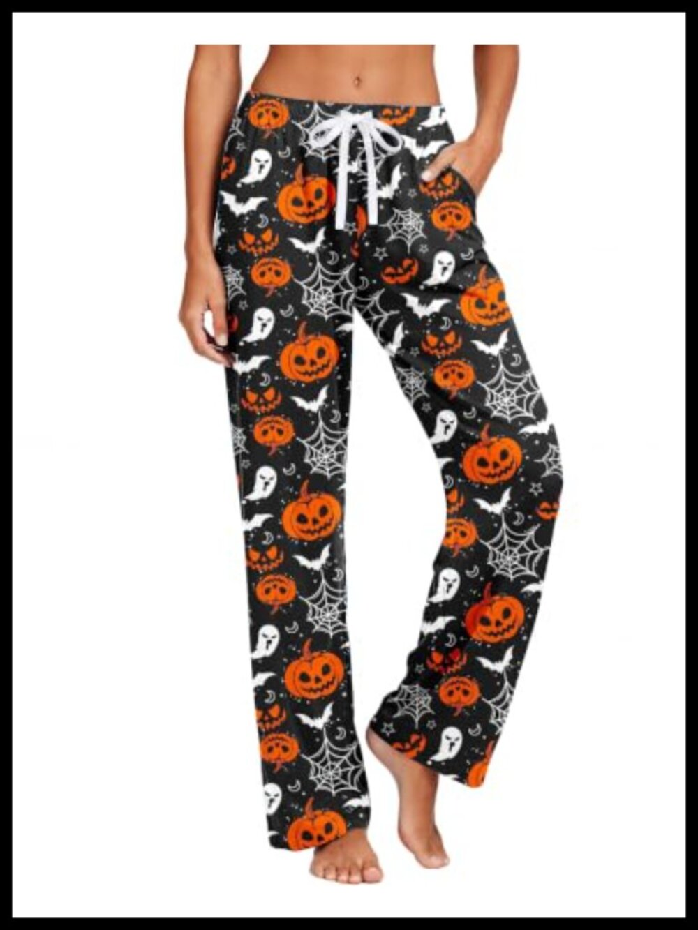 Womens Comfy Pajama Lounge Pants Drawstring Pockets Halloween Sleep Bottoms